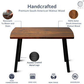 Walnut Dining Table for 4 - Solid Wood Table | Modern Wood Style