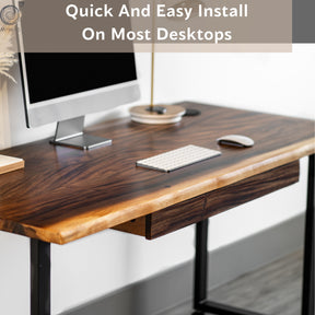 Under Desk Drawer - Walnut Wood | Modern Wood Style