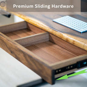 Under Desk Drawer - Walnut Wood | Modern Wood Style