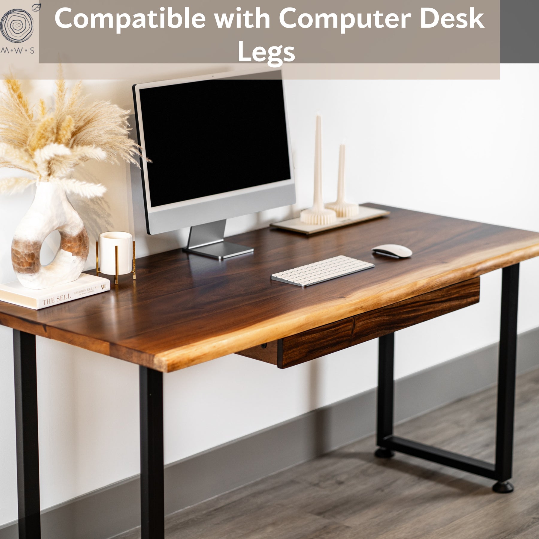 Under Desk Drawer - Walnut Wood | Modern Wood Style
