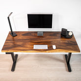 Walnut Standing Desk with Adjustable Height Frame | Modern Wood Style