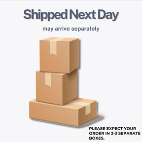 Next day shipping for live edge computer desk, may arrive in 2-3 separate boxes