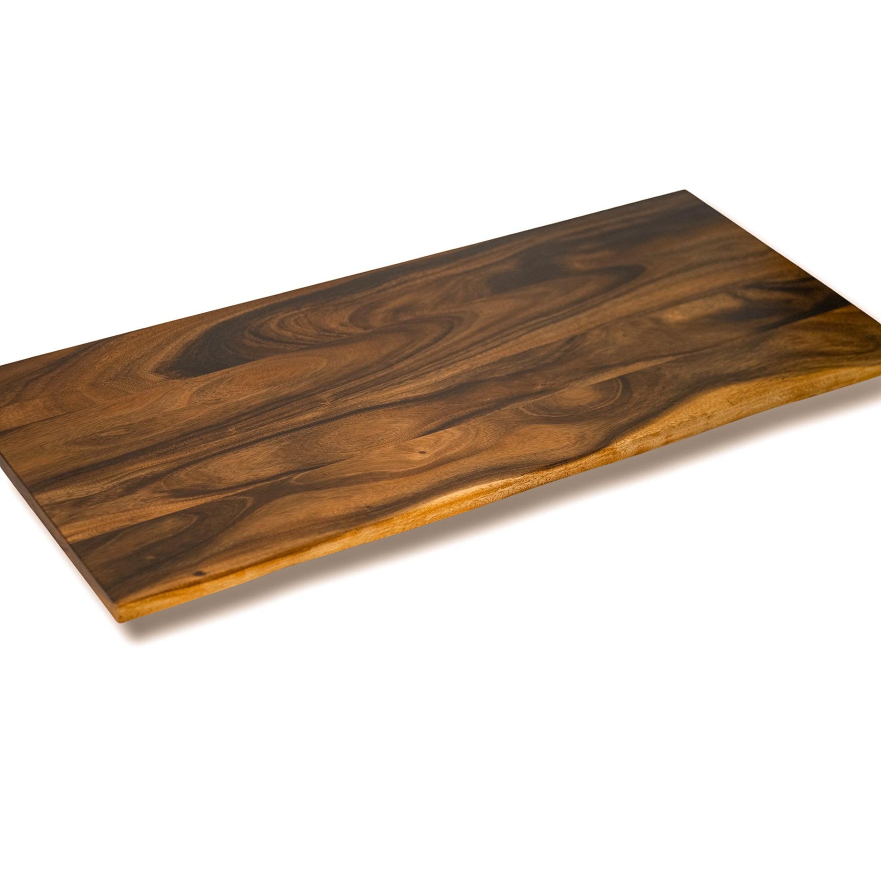 Elegant walnut desk table top with natural wood grain pattern, perfect for standing desks.