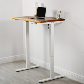 Small Standing Desk - Solid Walnut Live Edge | Modern Wood Style