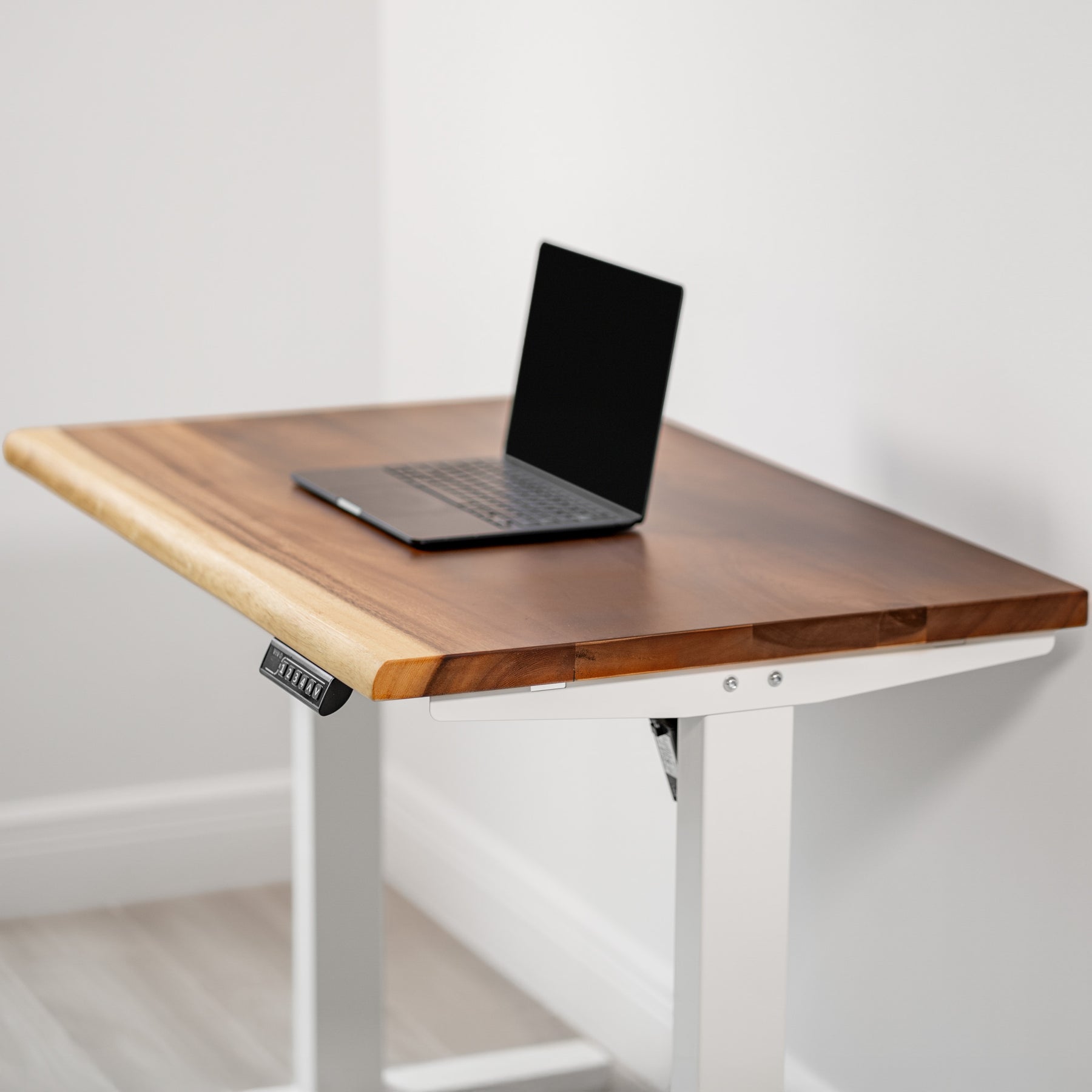 Small Standing Desk - Solid Walnut Live Edge | Modern Wood Style
