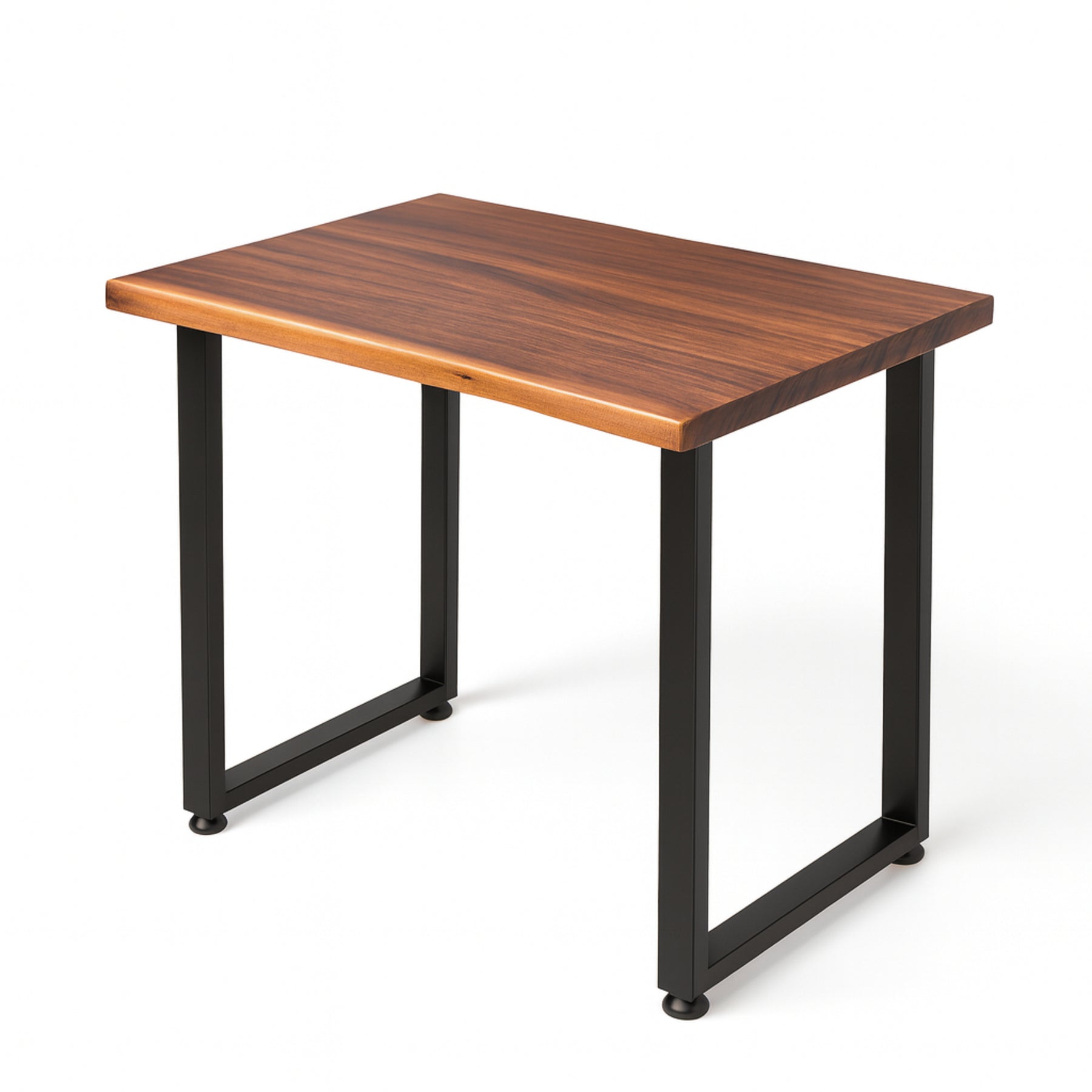 Small Computer Desk - Solid Walnut Live Edge 38" × 25" | Modern Wood Style