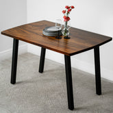 Walnut Dining Table for 4 - Solid Wood Table | Modern Wood Style