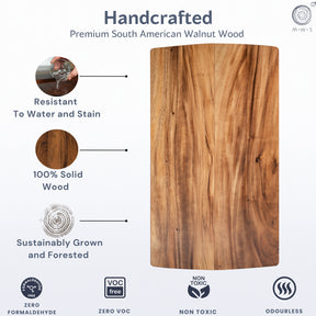 Walnut Dining Table for 6 - 60" × 34" Solid Wood Table | Modern Wood Style