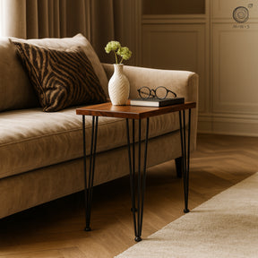 Walnut Side Table for Living Room | Modern Wood Style
