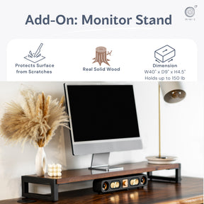 Walnut Standing Desk with Drawers | Modern Wood Style