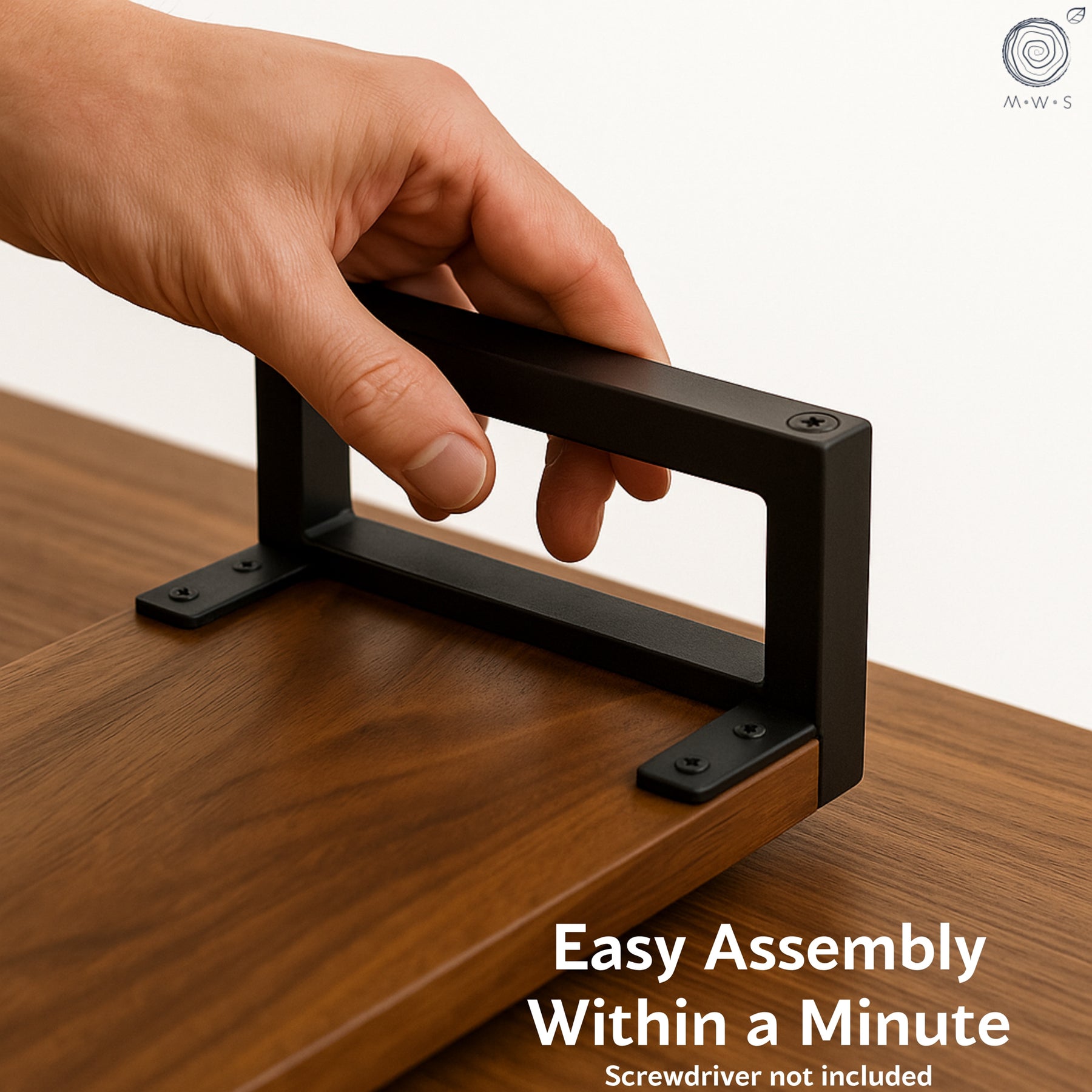 Walnut Monitor Stand - modern wood style