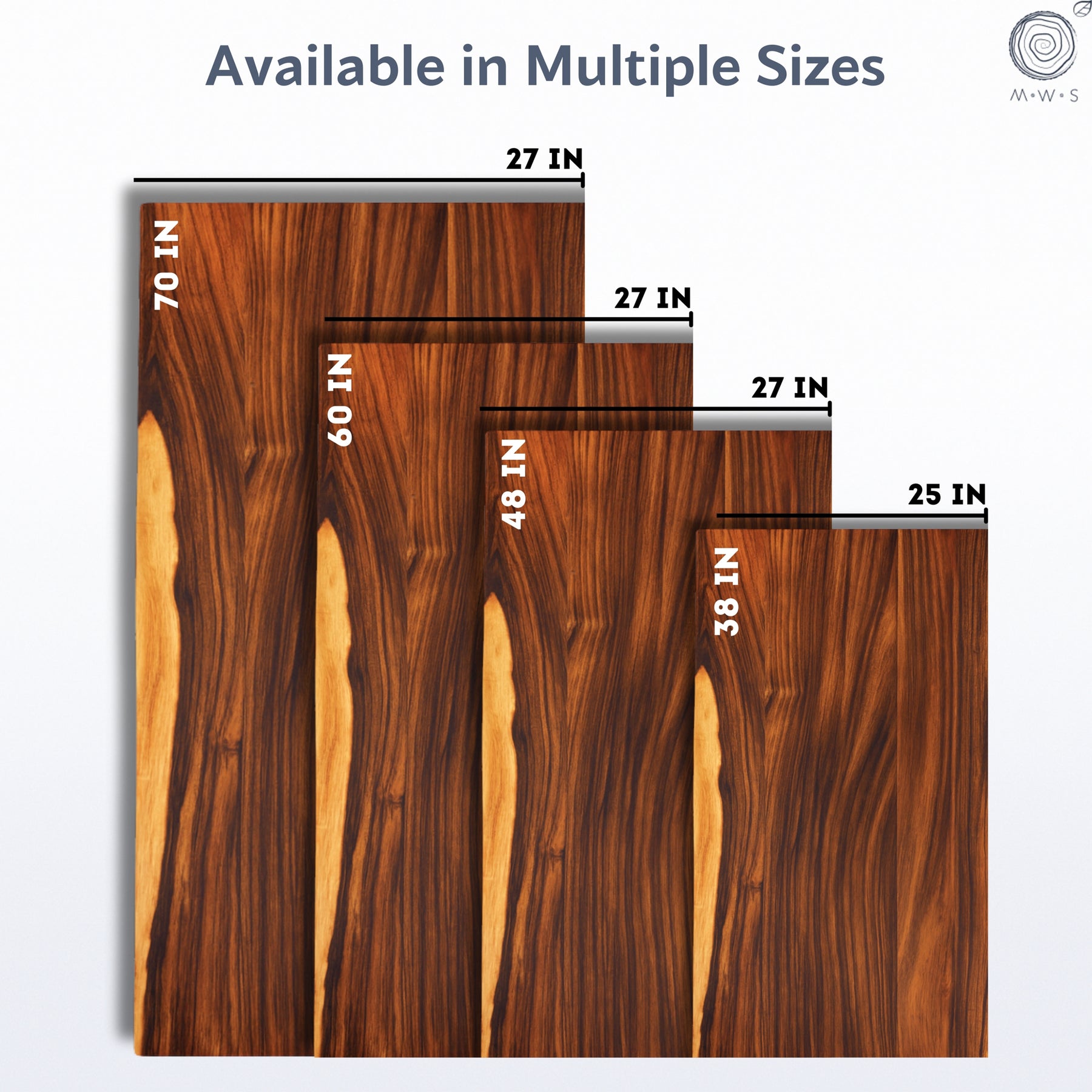Walnut Table Top - Desktop, Standing Desk Top, Live Edge Tabletop | Modern Wood Style
