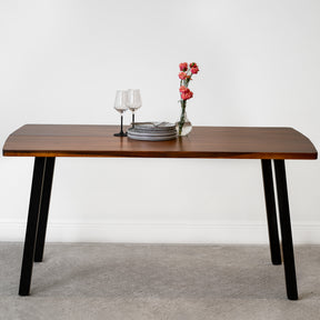 Walnut Dining Table for 6 - 60" × 34" Solid Wood Table | Modern Wood Style