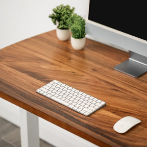 Compact Walnut Standing Desk | Modern Wood Style
