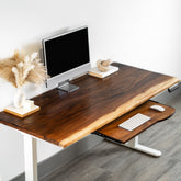 Height-Adjustable Standing Desk with Ergonomic Keyboard Tray | Modern Wood Style