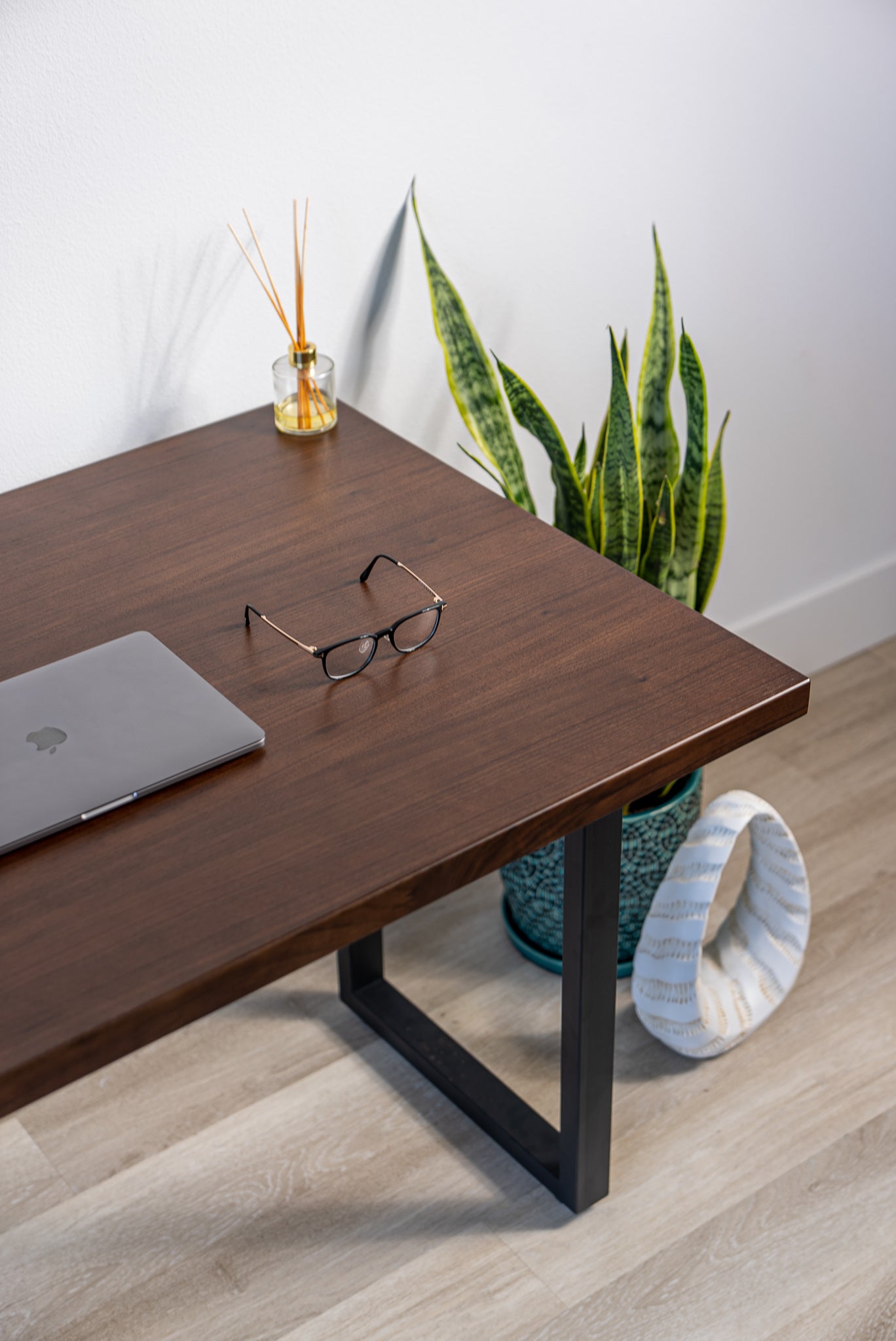 Computer Desk | Dark Walnut Wood | Premium Quality