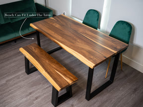 Large Dining Table | South American Walnut | Bench Options